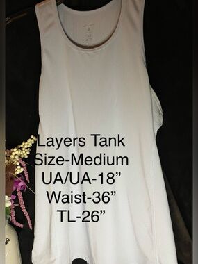 Layer 8 Pastel Dusty Blue Sleeveless Layered Tank Top Size-M